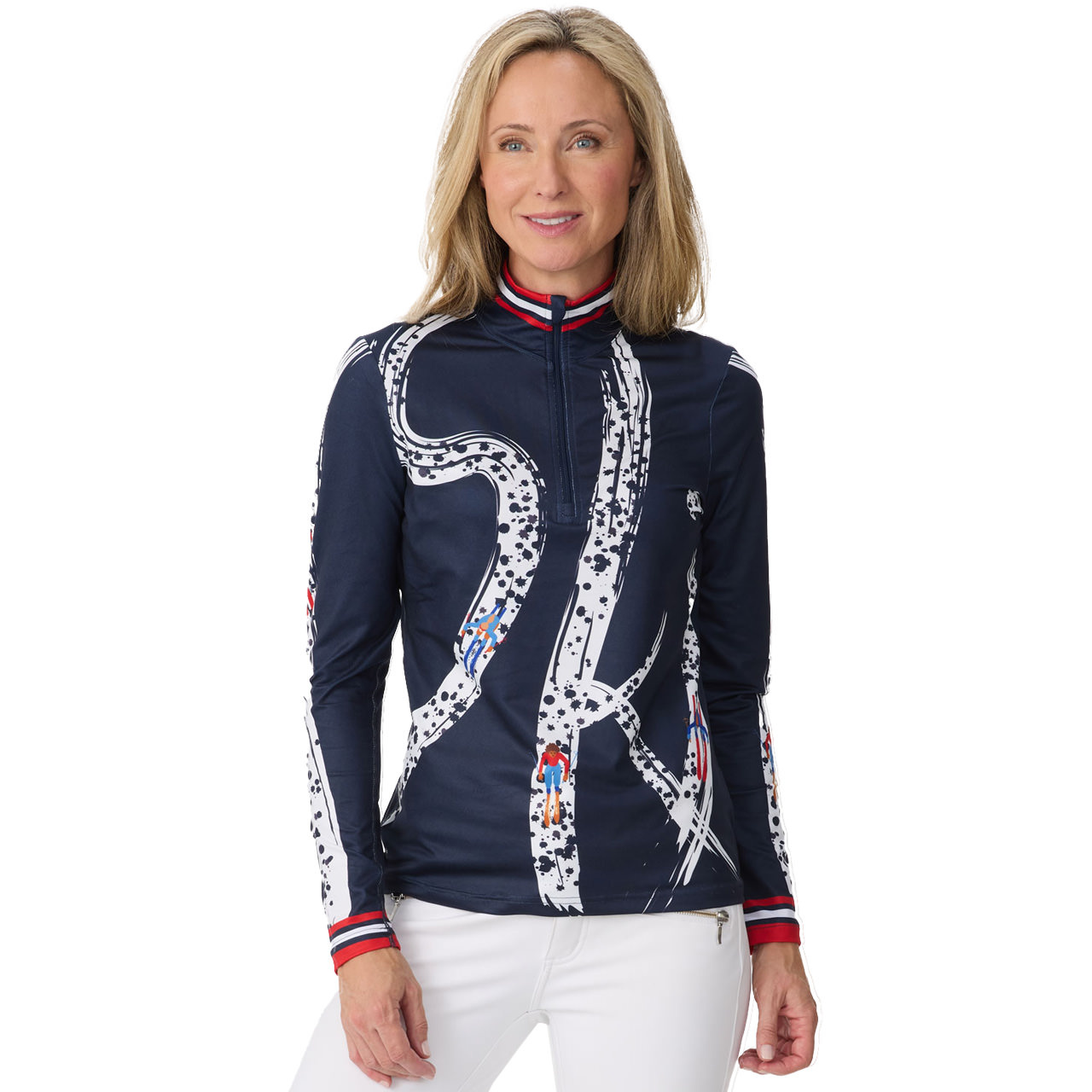 Krimson Klover Damen Skishirt ARIEL SKI navy/red 26/27 - S
