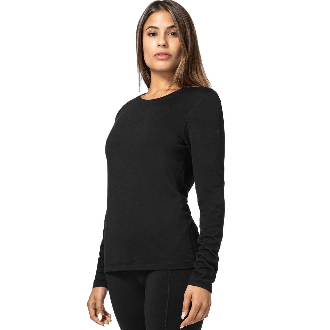 super.natural Damen Merino Langarm Shirt ARCTIC 230 jet black 26/27 - L
