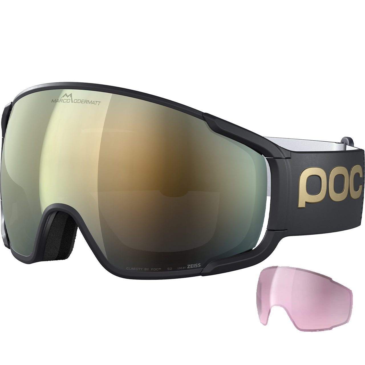 POC Zonula Marco Odermatt Edition uranium black/podium gold/sunny gold + Ersatzscheibe