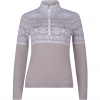 Damen gestricktes Funktionsshirt CERVINIA stone/white