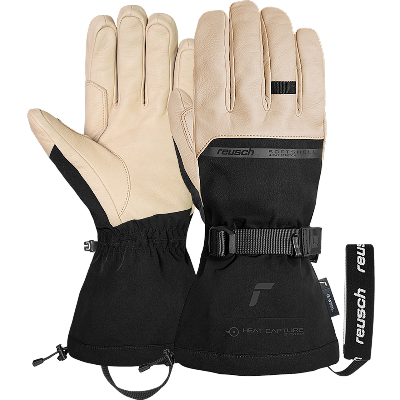 Reusch Herren Handschuh DUALITY R-WOOL tan/black - 9,5
