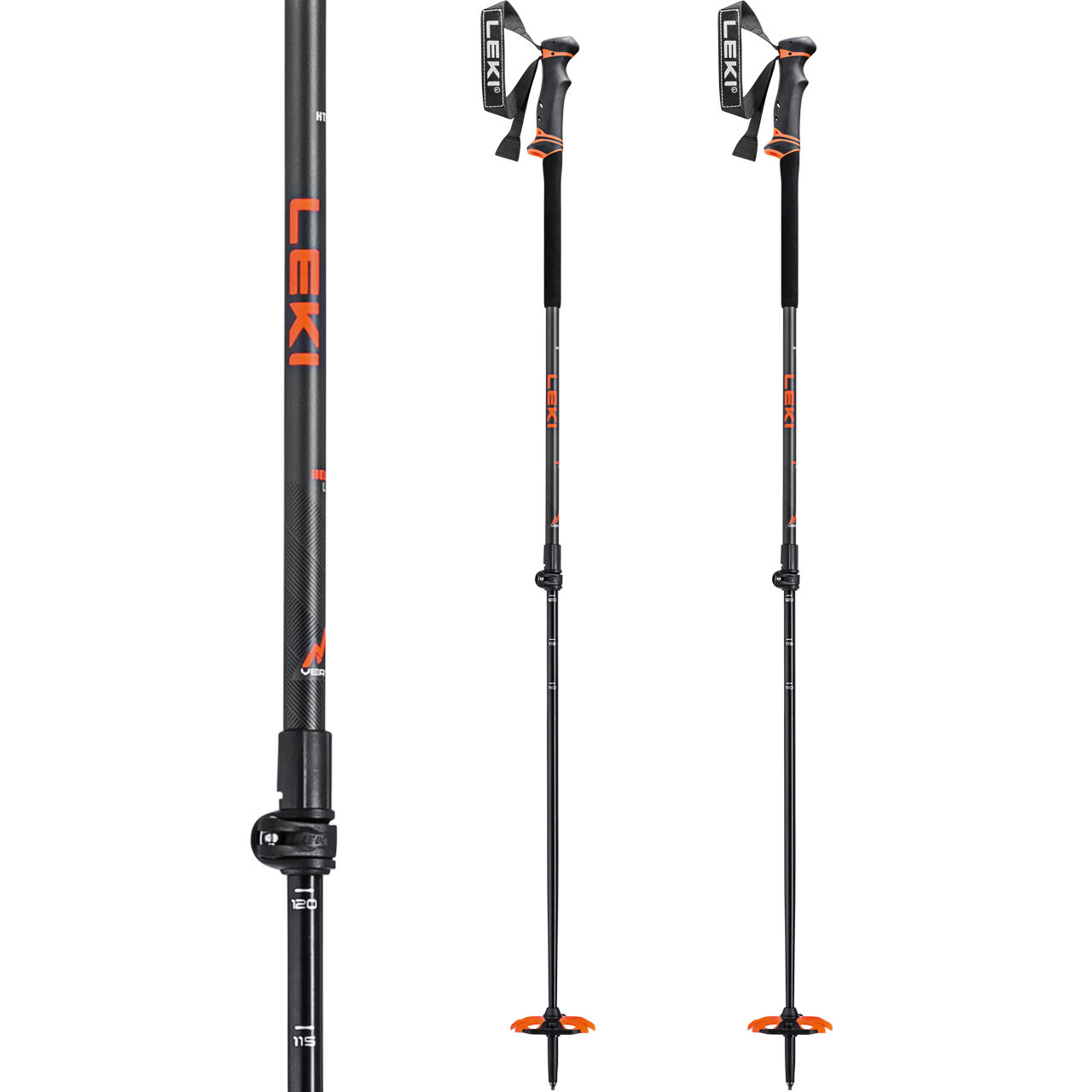Leki Helicon Lite dark anthracite/neonorange/black | XSPO