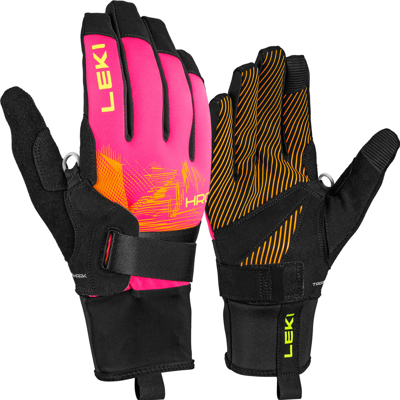 Leki Langlauf-Handschuh HRC RACE TI neonpink/neonorange/neonyellow - 8,0