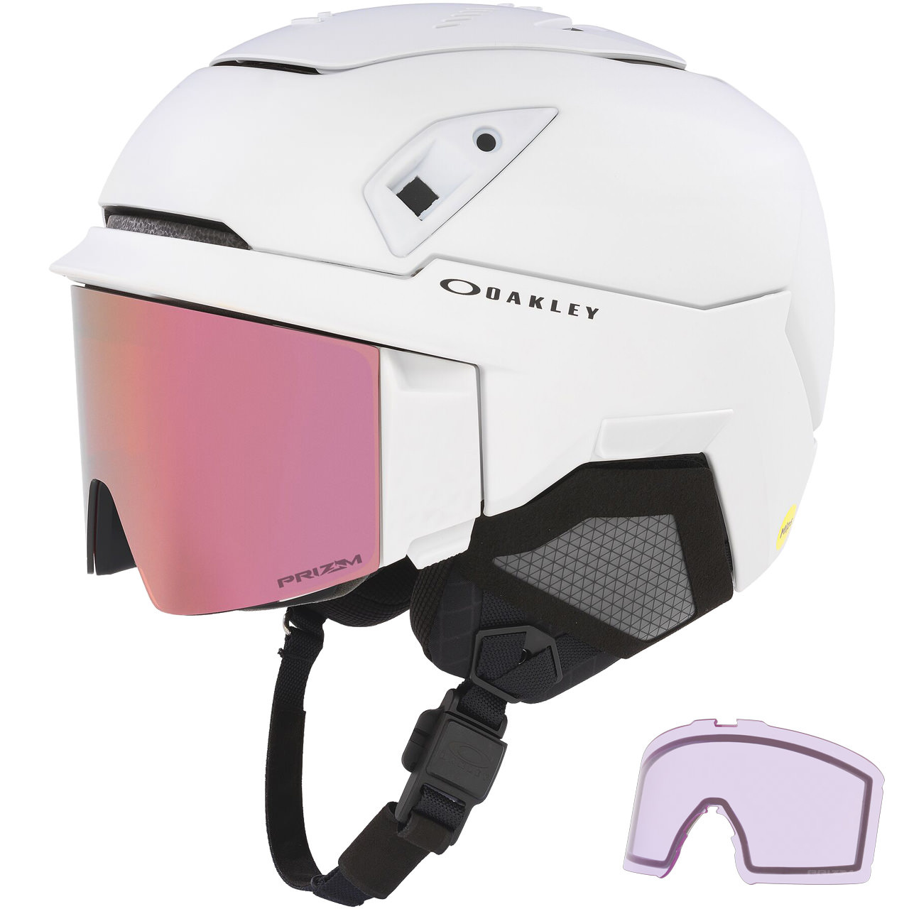 Oakley MOD7 white prizm rose gold iridium + Ersatzvisier prizm clear - M = 55 - 59 cm