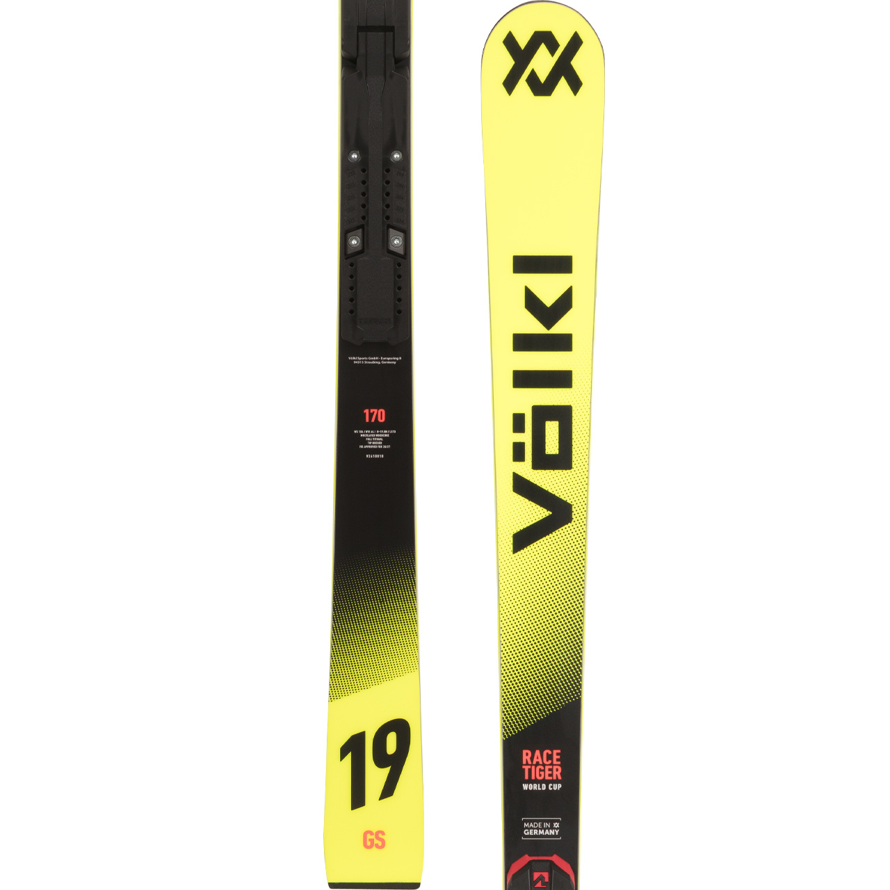 Völkl Racetiger GS R JR Plate U14/U12/U10/U8 - 165 cm
