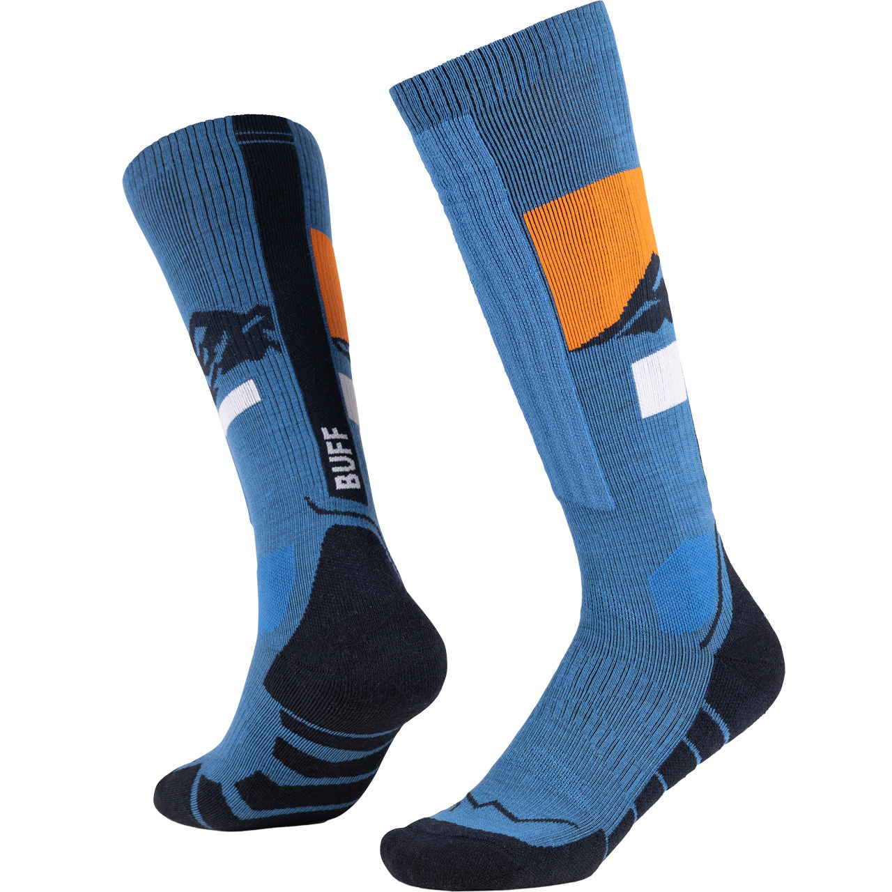 BUFF Herren Merino Skisocken OVER THE CALF royale blue - L = 42 -44