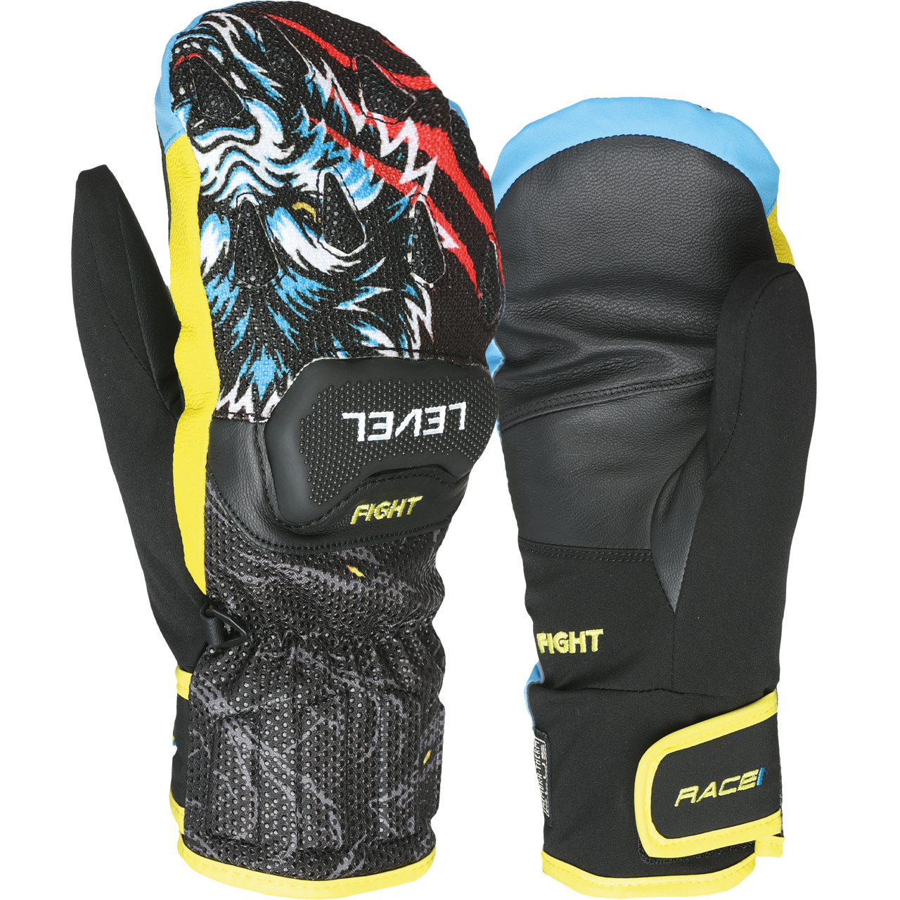 Level Fäustling RACE REPLICA black/yellow - 7,0