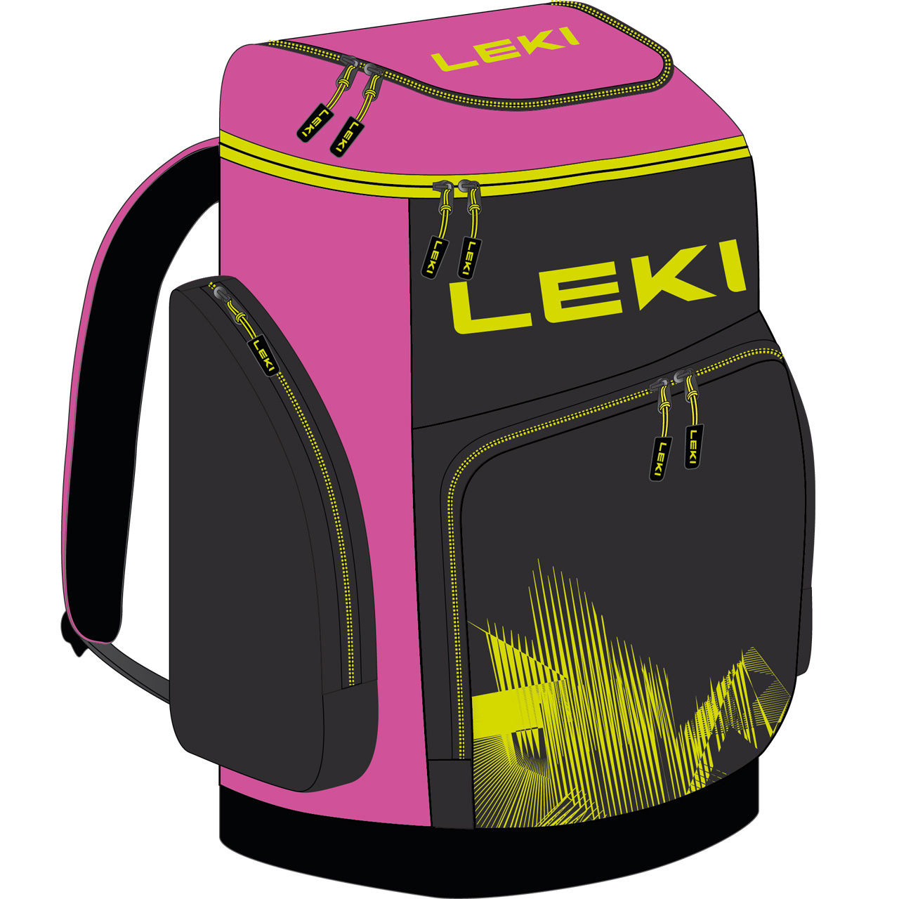 Leki Skiboot Bag WCR 85L neonpink/black/neonyellow