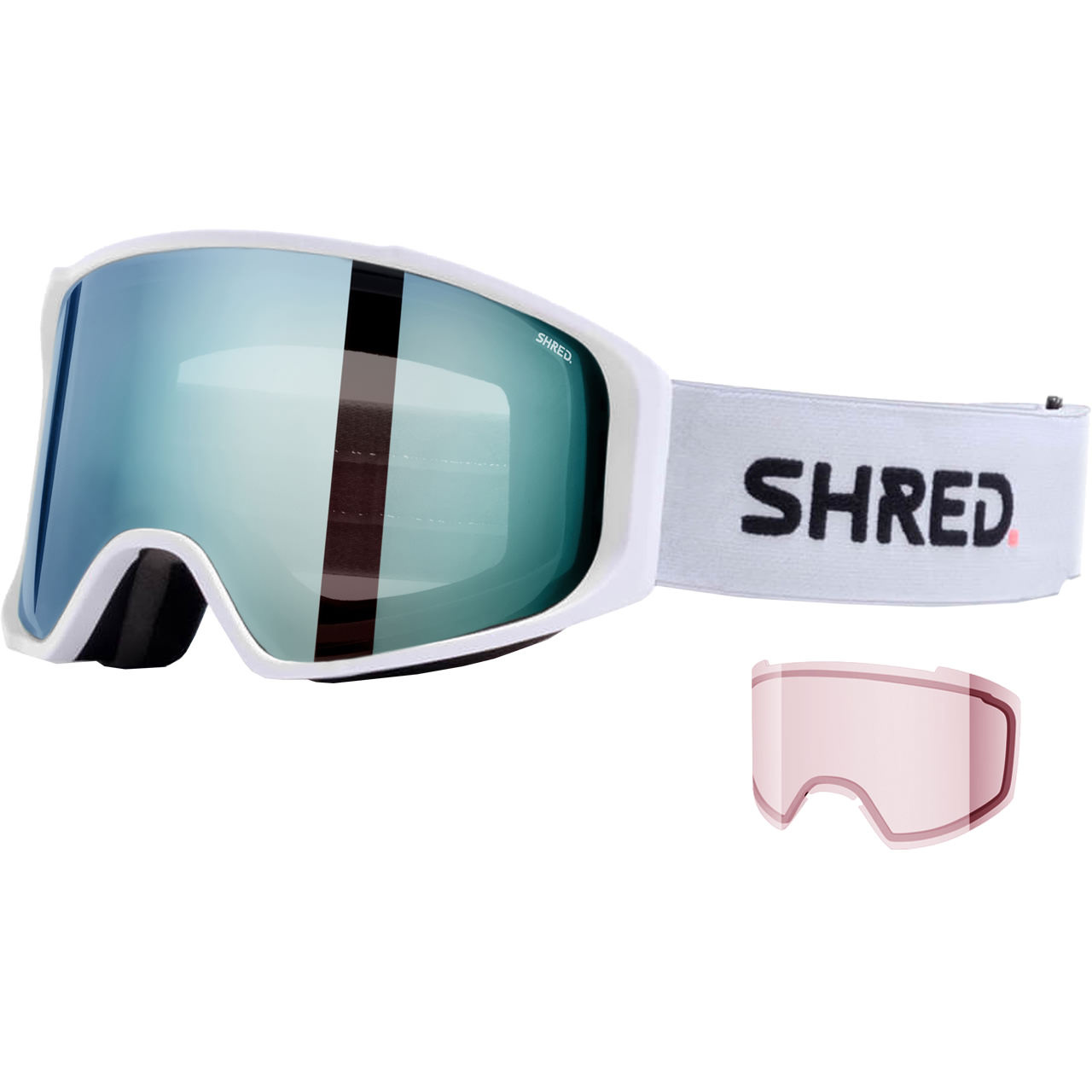 Shred Simplify+ pure white CBL 2.0 ice mirror + Ersatzscheibe