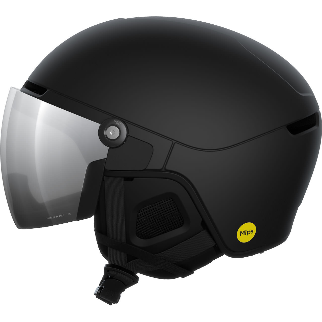 POC Obex Visor Mips uranium black matt/clarity universal sunny silver - M-L = 55 - 58 cm