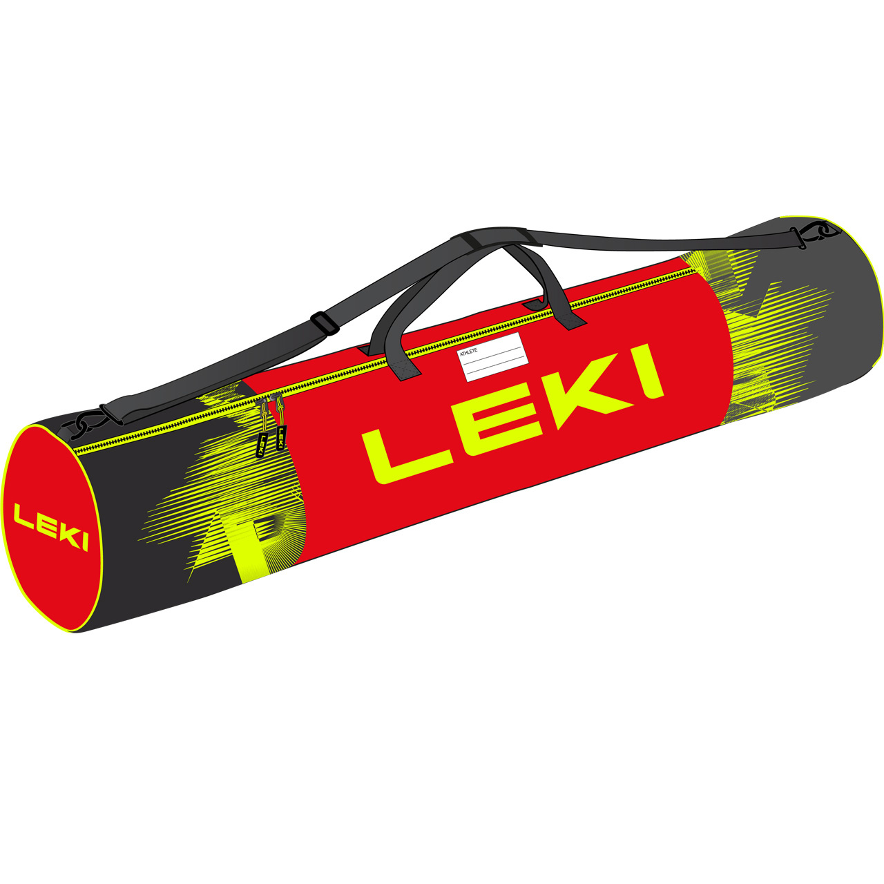 Leki Pole Bag black/neonyellow/bright red 140 cm