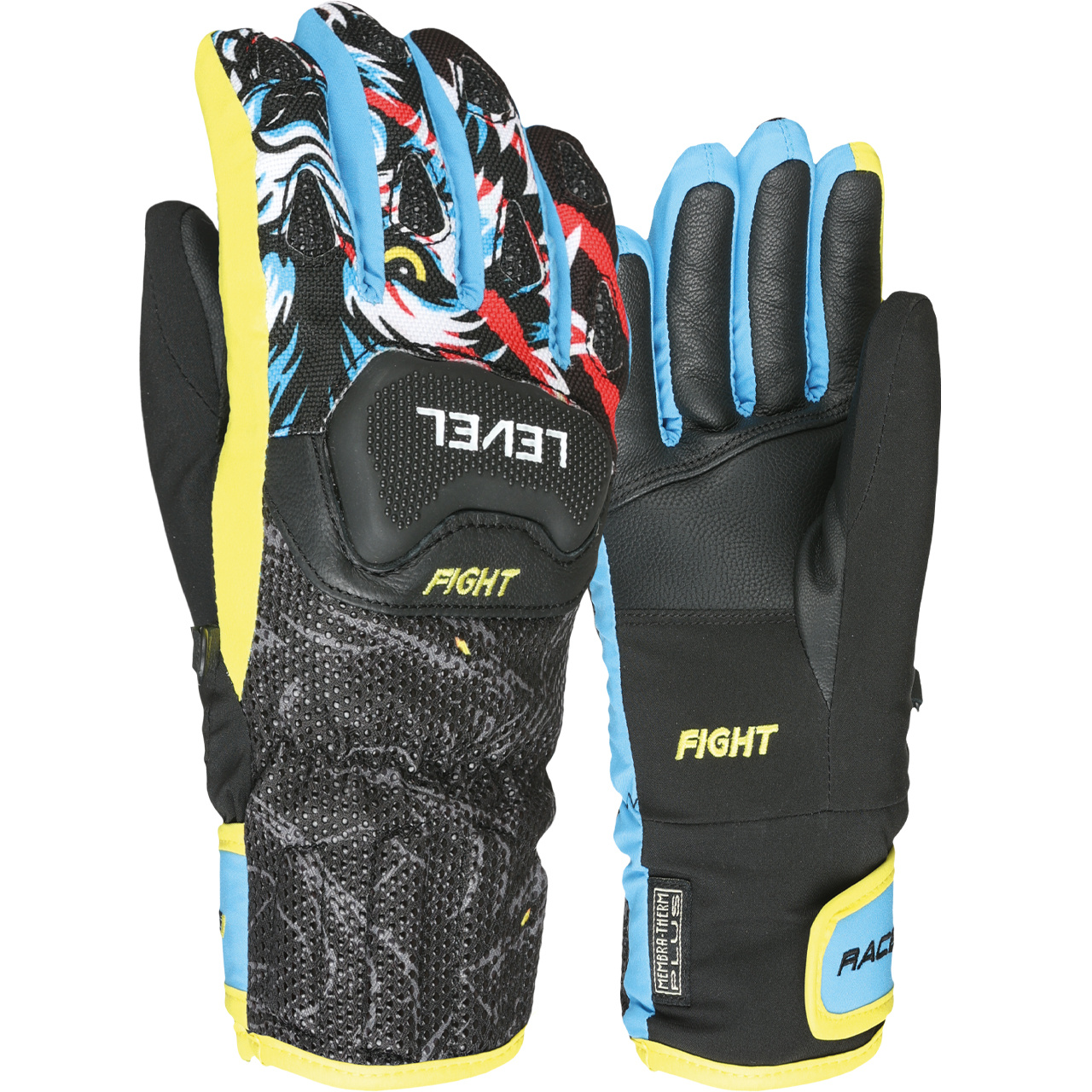 Level Kinder Skihandschuh RACE black/yellow - 7,0