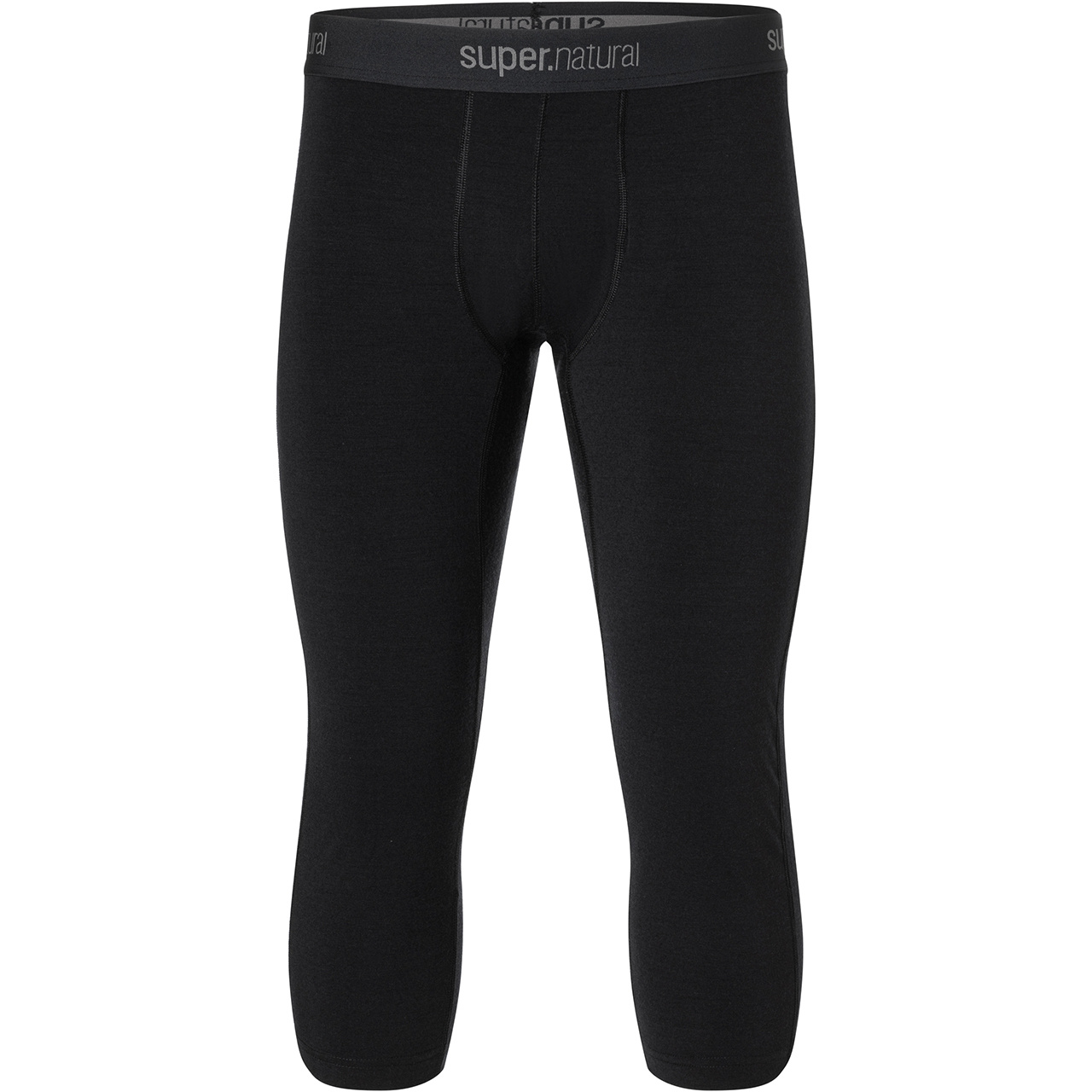 super.natural Herren Merino 3/4 Hose ARCTIC 230 jet black 26/27 - S