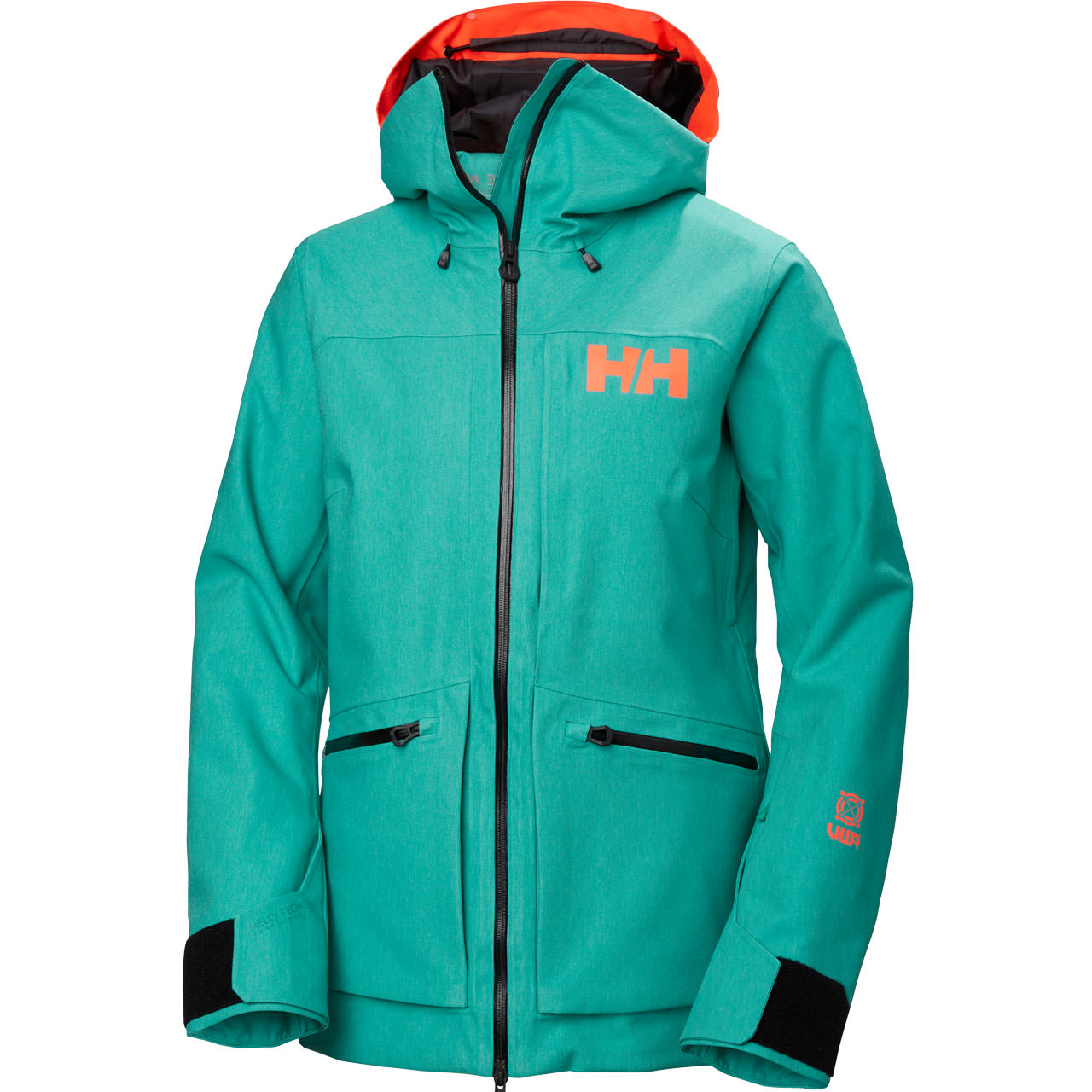 Helly Hansen Powderqueen Ullr スノーボードウェア Helly Hansen Women Ski Jacket POWDERQUEEN 3.0 signal green denim