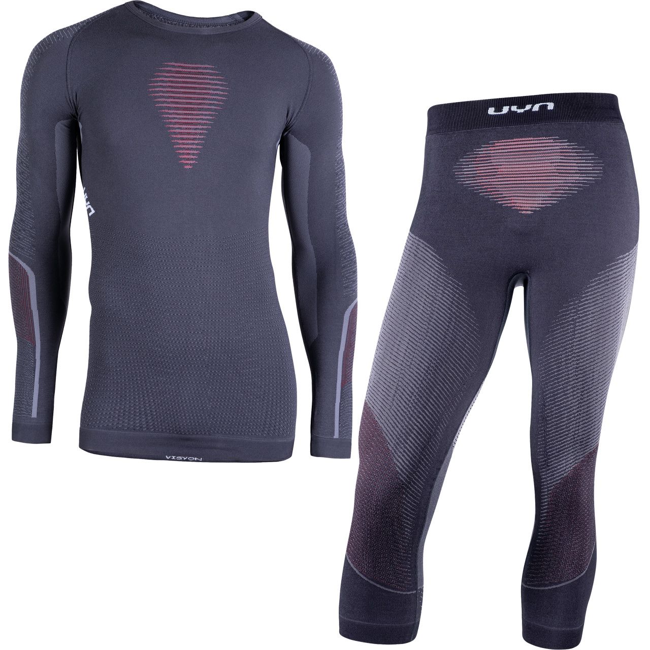 UYN Herren Unterwäsche Set VISYON charcoal/red/white - L/XL