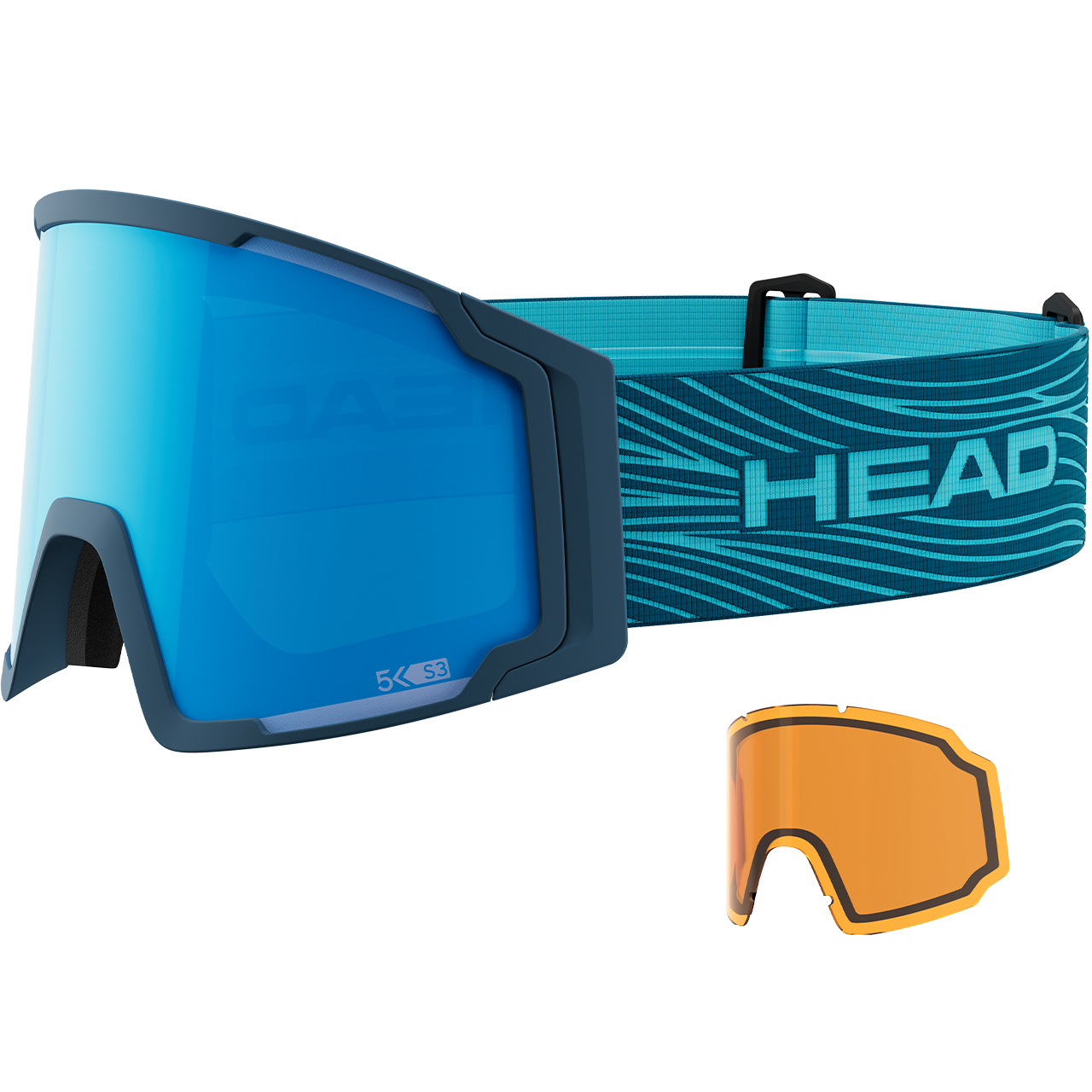 Head NEVES PRO 5K Race Blue Petrol RD + Ersatzscheibe - Large