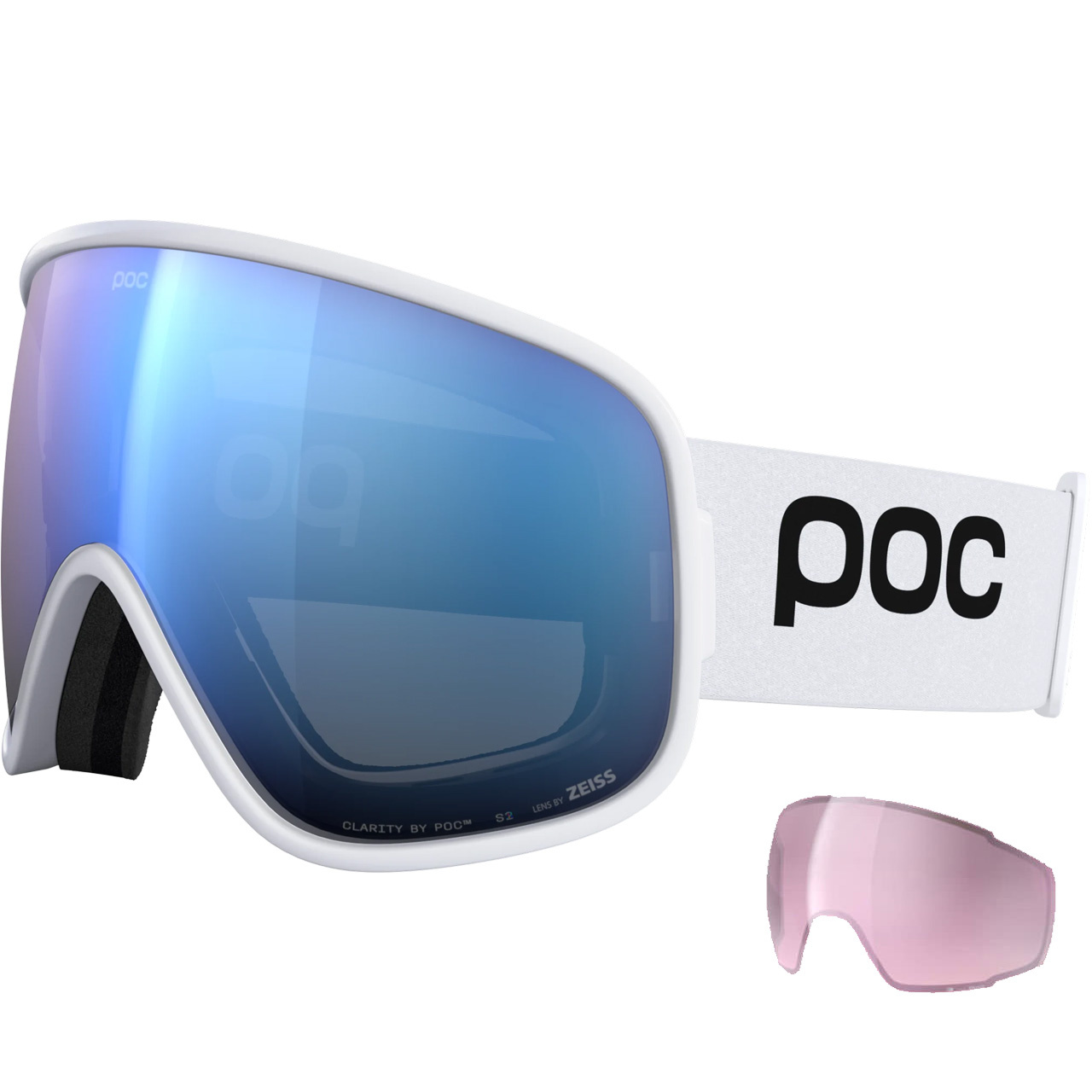 POC Vitrea Mid hydrogen white/partly sunny blue + Ersatzscheibe
