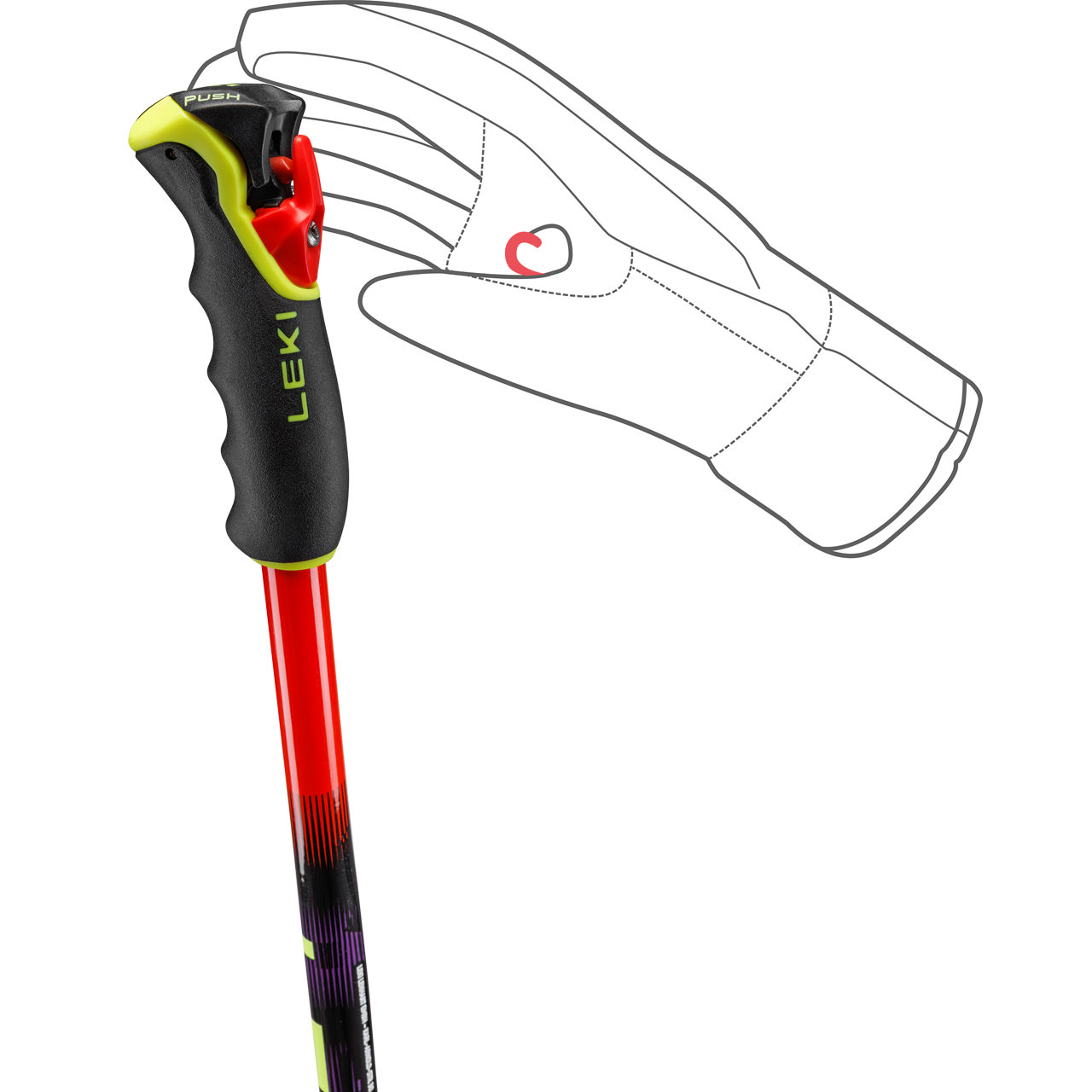 Leki WCR PRO GS TR bright red/violet/neonyellow | XSPO