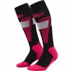 Damen Skisocken MERINO COMPRESSION black/pink