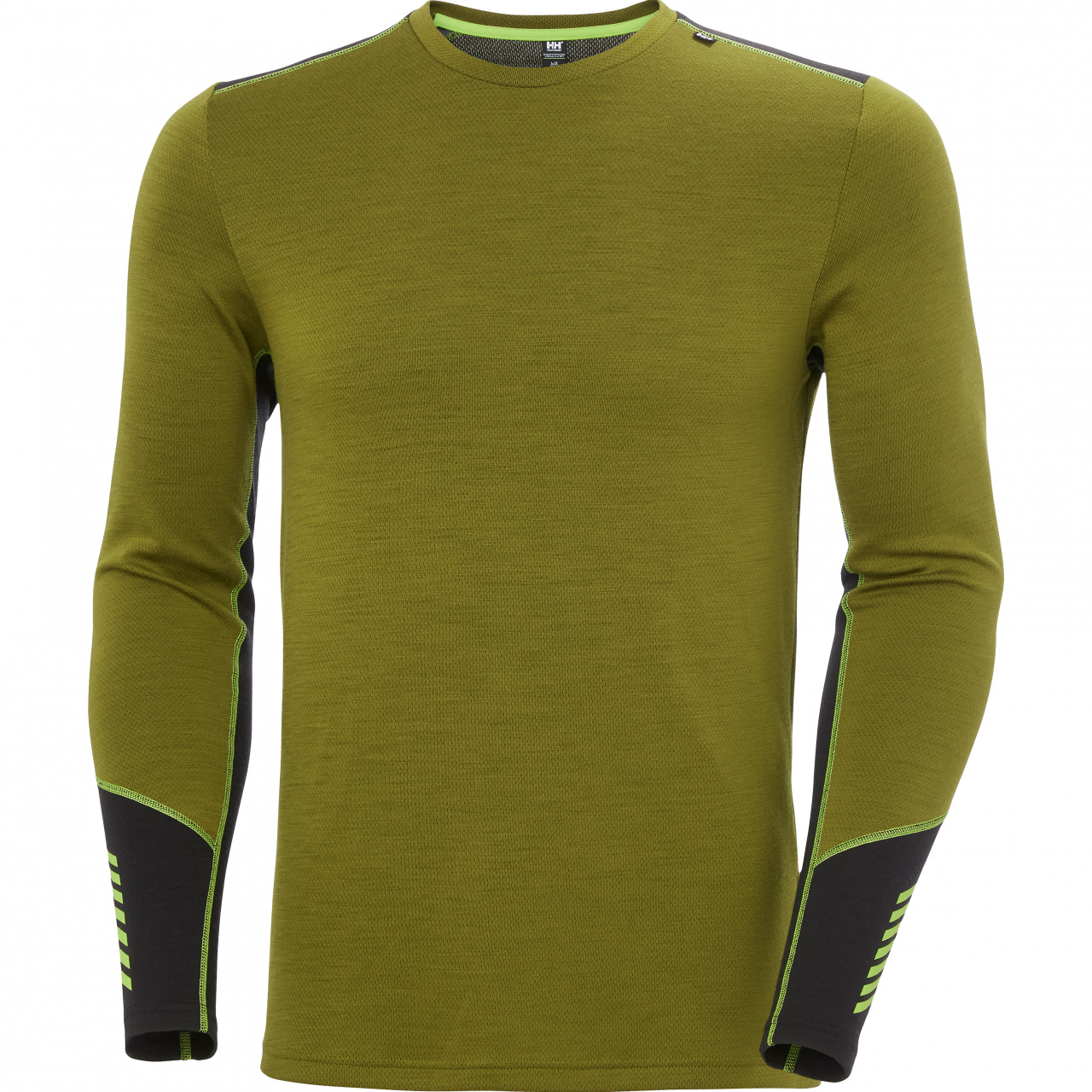 Helly Hansen Herren Langarm Shirt LIFA MERINO MIDWEIGHT CREW olive green - M
