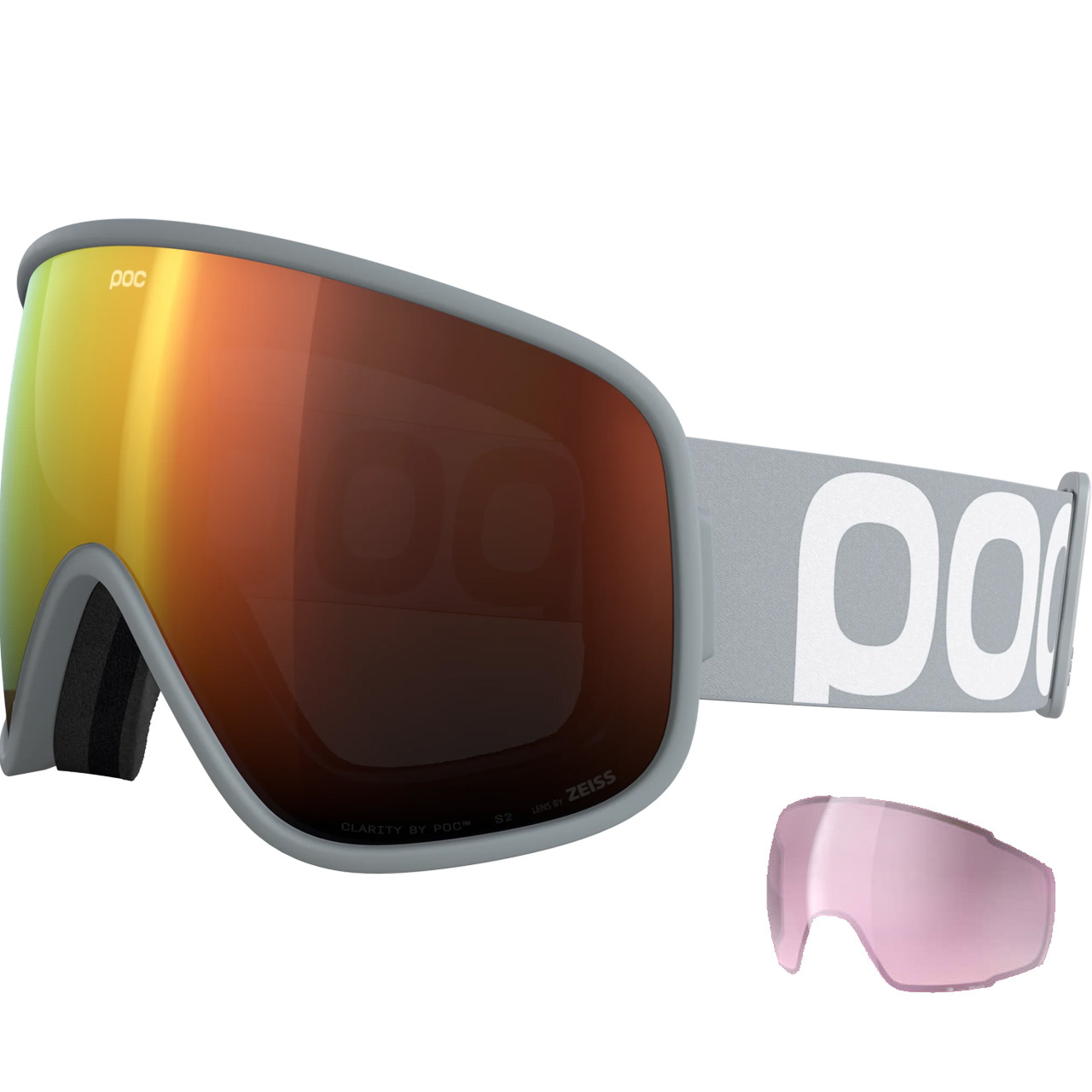 POC Vitrea Mid granite grey/partly sunny orange + Ersatzscheibe