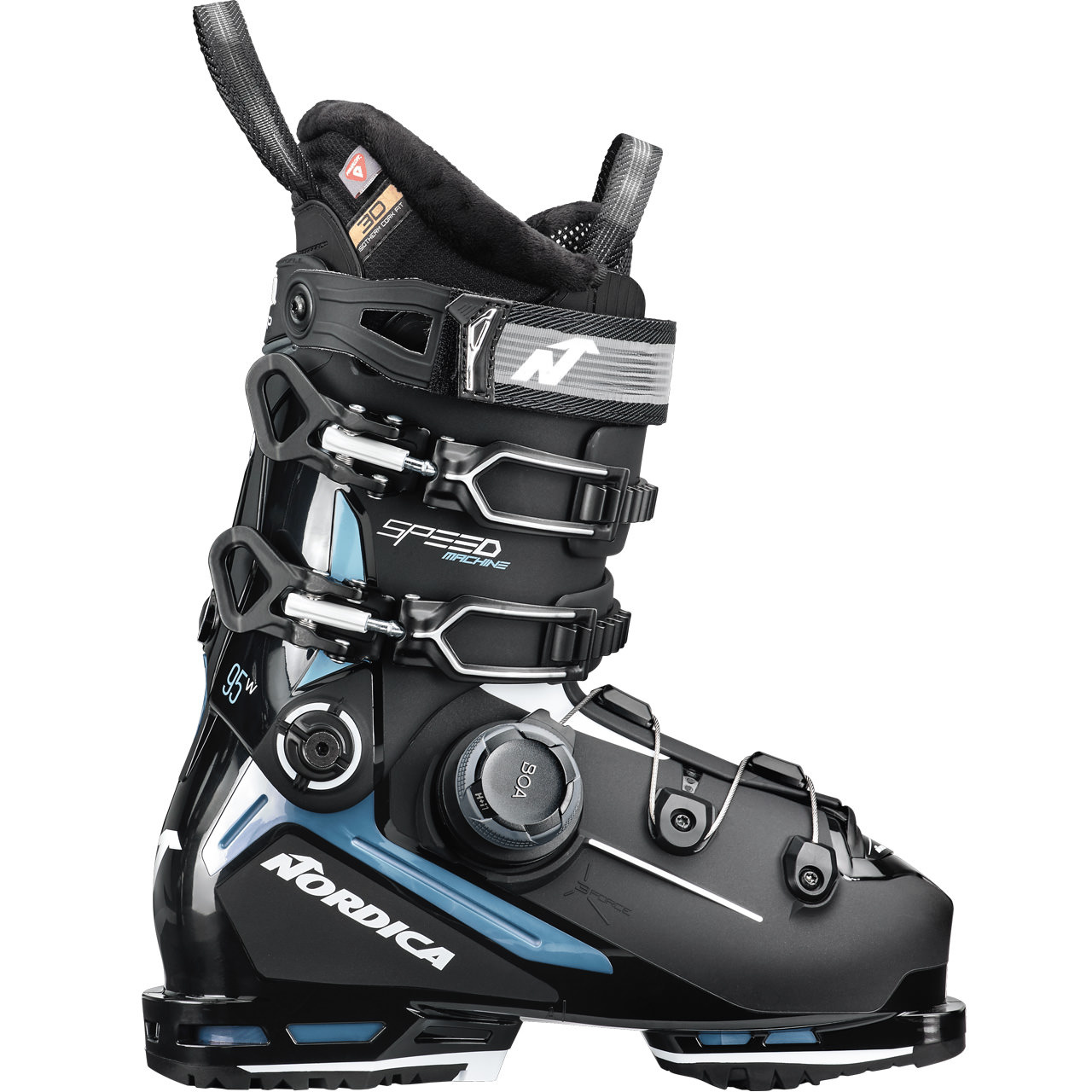 Nordica Speedmachine 3 BOA 95 W GW black/light blue/white