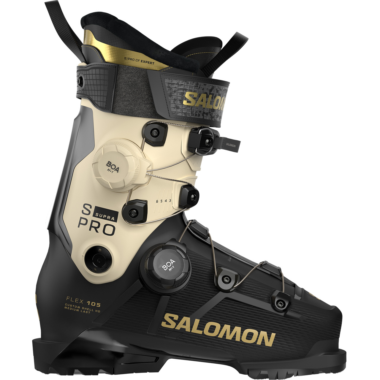 Salomon S/Pro Supra DUAL BOA 105 W black/birch/gold metal 26/27 - 24 / 24.5
