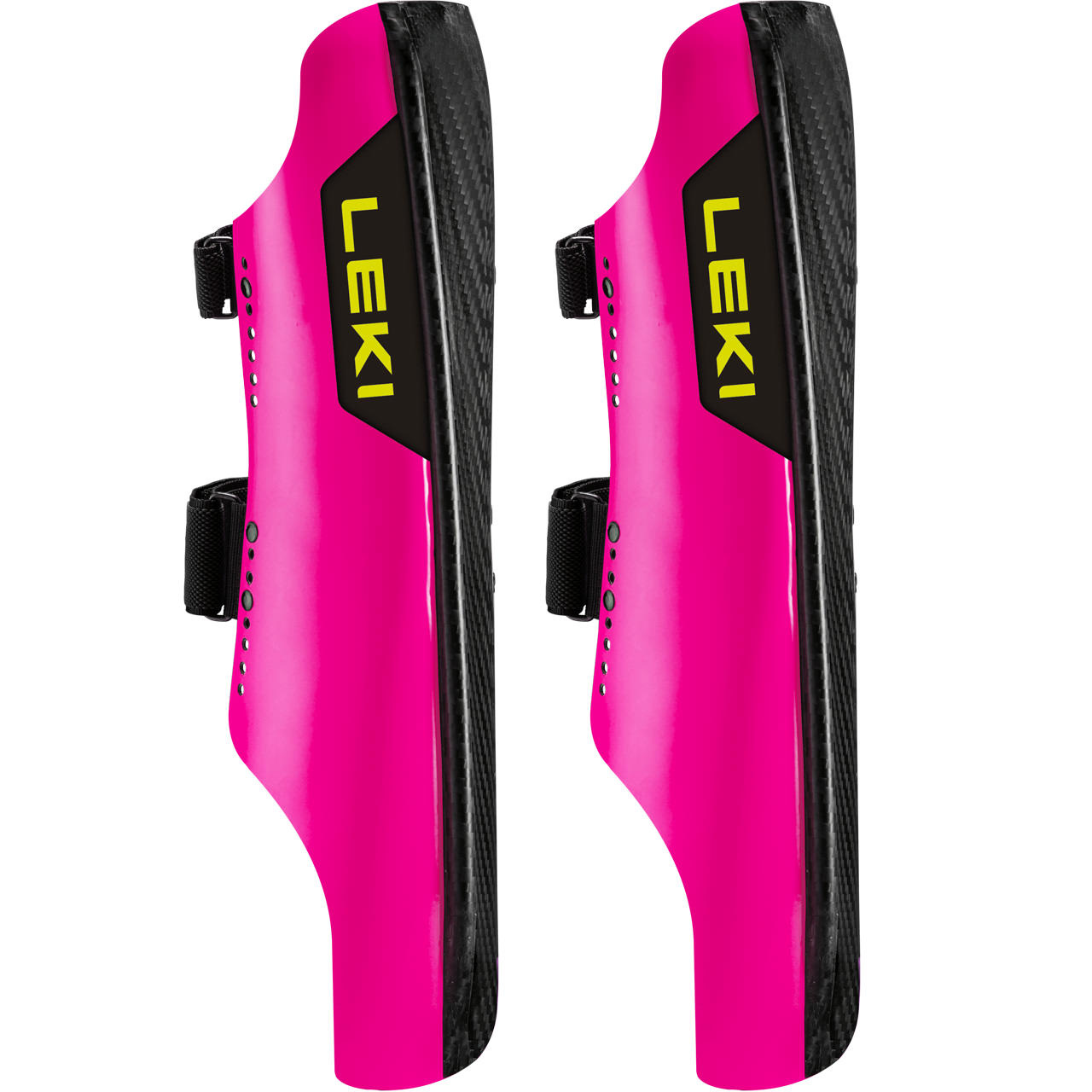 Leki Schienbeinschutz Carbon Railroad Race neonpink/carbon - 46 cm