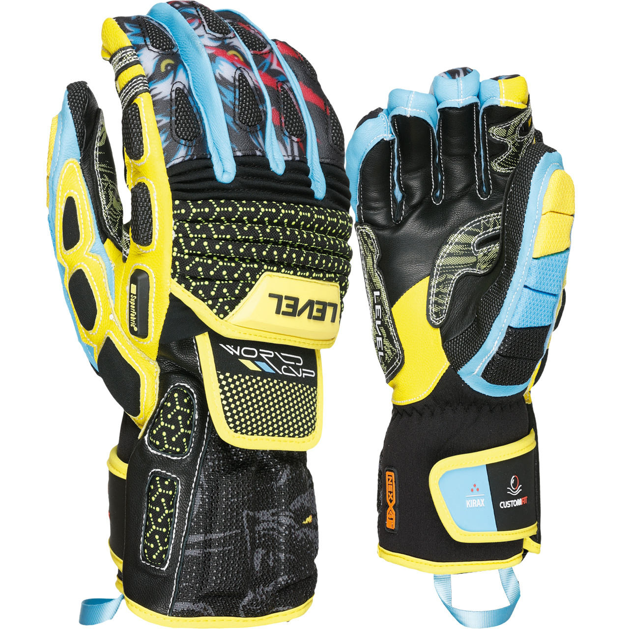 Level Rennhandschuh WORLDCUP CF yellow/blue - 8,0
