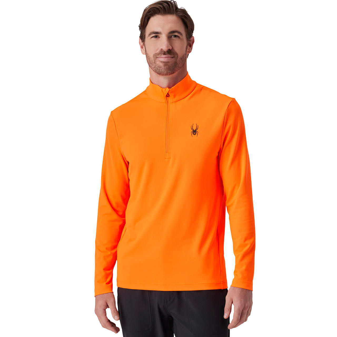 Spyder Herren Skishirt PROSPECT 1/2 ZIP fusion orange 26/27 - M