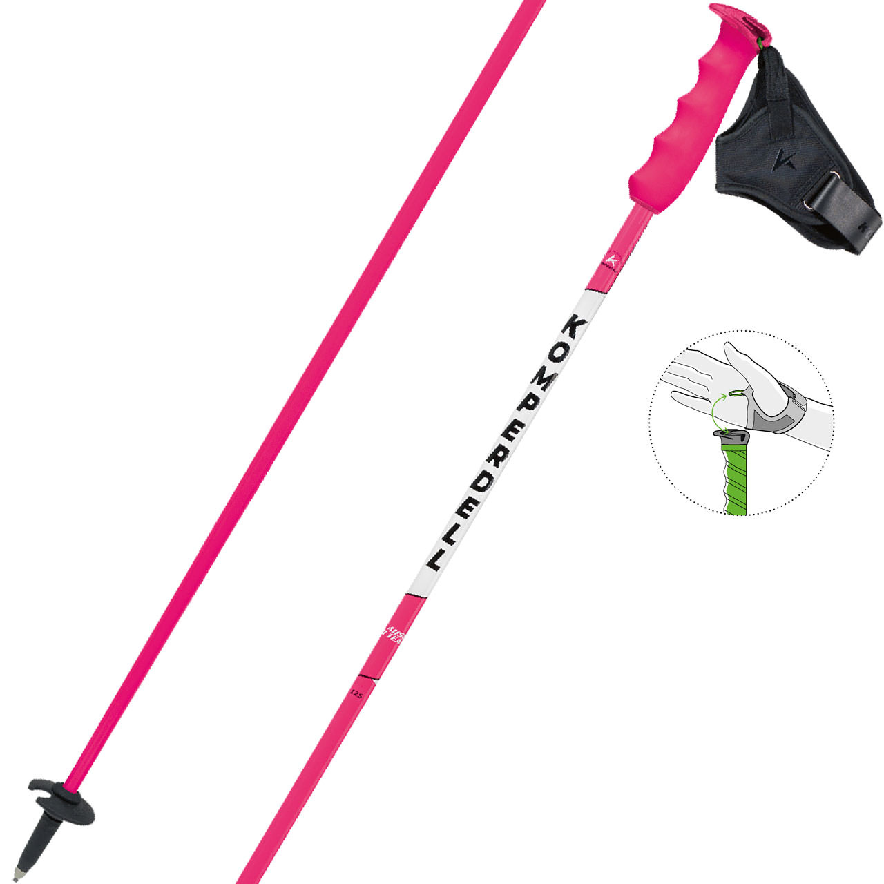 Komperdell Team Carbon pink 26/27 - 135 cm
